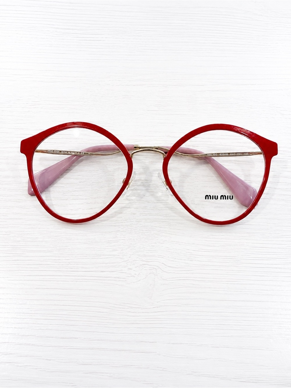 Miu Miu Red Cat Eye Optical Glasses